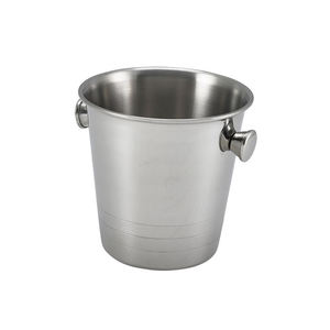 Refroidisseur de vin de fête en métal personnalisé mini seau à glace à champagne en acier inoxydable de luxe en or avec poignées annulaires flexibles - Product Image 3