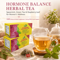 Thé personnalisé à base de feuilles de framboisier rouge pour l'équilibre hormonal des femmes, complément alimentaire, thé aux herbes