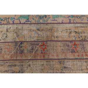 Alfombra Turca, Alfombra Pequeña de 2.6x4.2 pies, Alfombra Vintage de Lana con Diseño a Cuadros Marrón - Product Image 5