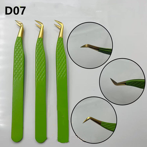 Pinzas Profesionales Premium de Acero Inoxidable con Punta de Diamante Antimagnéticas para Extensión de Pestañas, Diseño de Punta Suave y Mango Antideslizante - Product Image 5