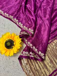 Sari traditionnel en soie modal Bandhej pour femmes avec blouse non cousue, travail Bandhej Gajji Gotapatti fait à la main, travail manuel, fabriqué en Inde - Product Image 2