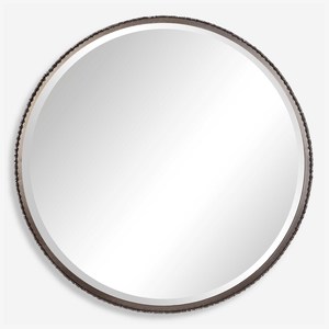 Espejo de pared redondo con marco de hierro de la mejor calidad para hotel, apartamento, hogar, sala de estar, dormitorio, pasillo, decoración de pared, espejo de tocador - Product Image 1