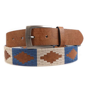 Cinturones de polo de cuero genuino de alta calidad para hombres y mujeres Cinturones cosidos duraderos de cuero genuino - Product Image 5