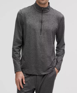 เซ็ตกันหนาวผ้าฝ้าย Pullover100 % มีซิป1/4สำหรับผู้ชายชุดวอร์มเนื้อผ้านุ่มระบายอากาศได้ดีชุดวิ่งแบบลำลอง - Product Image 5