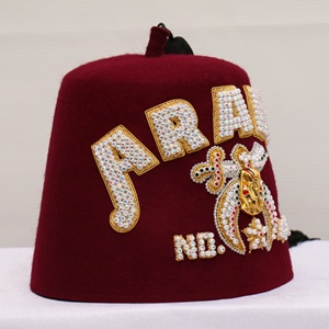 Nuevo 2023 Santuario personalizado Fez Templo personalizado de alta calidad Granate Shriner Fezzes - Product Image 2