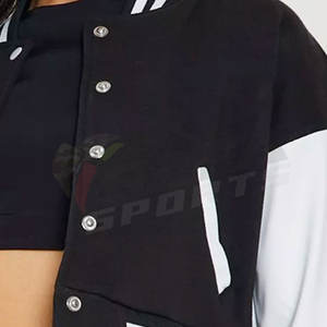 Chaqueta universitaria de lana de algodón de secado rápido de la mejor calidad, colores personalizados de punto para adultos, jóvenes, béisbol, transpirable, teñido liso - Product Image 6