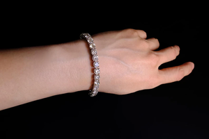 <b>925</b> Solid <b>Sterling</b> <b>Silver</b> Moissanite Diamond Tennis <b>Bracelet</b> Hip Hop <b>Bracelet</b> for Women's Fashion Jewelry - Product Image 2