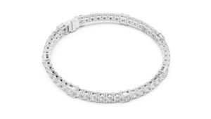 Bracelet de fiançailles en or jaune 14 carats avec diamant de laboratoire rond ou taille princesse pour femme |   Nouveau diamant cultivé - Product Image 5