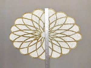 Luxury Embroidery Christmas Tree Beaded <b>Placemats</b> <b>for</b> Wedding Use Eco-Friendly Customizable <b>Table</b> Mats - Product Image 5