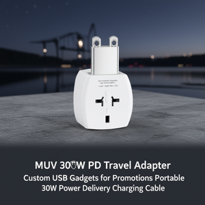 Adattatore da Viaggio MUV 30W PD, Gadget USB Personalizzati per Promozioni, Cavo di Ricarica Portatile con Power Delivery 30W - Product Image 3