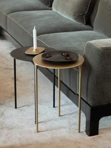 Tables d'appoint rondes gigognes Tables basses minimalistes modernes pour salon chambre balcon petit espace meubles d'appoint - Product Image 3