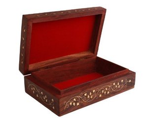 Elegant Handmade Wooden Women's <b>Jewelry</b> <b>Organizer</b> with Floral Decor for Storage and Presentation by Ahad Handicrafts - Product Image 2