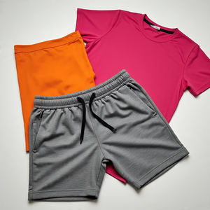 Conjunto de Verano para Hombre de Alta Calidad, Nuevo Diseño, Camiseta de Punto Bordada, 100% Algodón, de Secado Rápido, Lavado Ácido, de Peso Pesado - Product Image 2