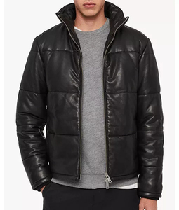 Chaqueta de Cuero Personalizada al por Mayor para Hombre, Logotipo Personalizado, Talla Grande, Impermeable, Ecológica, con Capucha y Cremallera para Invierno - Product Image 2