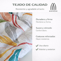 Cojín para Silla Manemi, 16x16 Pulgadas, Cuadrado, con Patrón Floral, 100% Poliéster, Acolchado, Resistente al Agua, Extraíble, Lavable, para Exteriores y Camping