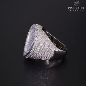 Bague Moissanite en forme de cœur en plaqué or pour mariage, fiançailles, anniversaire ou cadeau de fête avec pierre principale en diamant - Product Image 2
