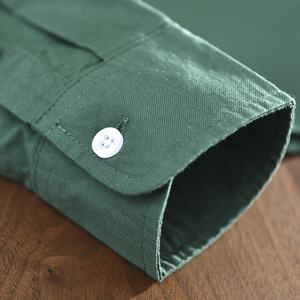 Camisas Casuales de Manga Larga para Hombre, Cuello Alto, Secado Rápido, 100% Algodón Teñido en Hilo, Antiarrugas, Antibolitas, Sostenibles - Product Image 5