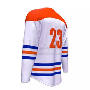 Maillot de hockey sur glace d'équipe confortable et respirant 100% polyester durable, couleur du logo personnalisé, séchage rapide, unisexe adulte - Product Image 5