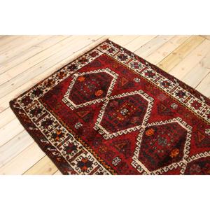 Tapis turc 4,1x7,6 pieds, tapis vintage, tapis à pois rouges et blancs - Product Image 4