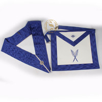 Tablier maçonnique en toile brodée de dentelle, haute qualité, couleur personnalisée, logo sur mesure à coudre – Meilleures ventes à prix réduit
