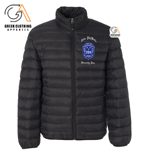 Chaqueta Acolchada Zeta Phi Beta Azul Rey 100% Poliéster Tejido Transpirable Acolchado con Cresta Bordada Sororidad Vida Griega - Product Image 3