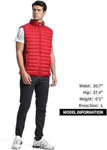 Vente directe usine – Gilet matelassé personnalisé pour homme, respirant, avec fermeture éclair, haute qualité, 100 % coton, 220 g – Meilleure vente hiver - Product Image 5