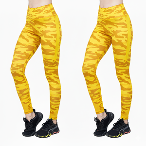 Leggings de yoga taille haute pour femmes, logo personnalisé, vente en gros, sans couture, extensible, collants de sport, entraînement, haute élasticité, pantalon de yoga - Product Image 1