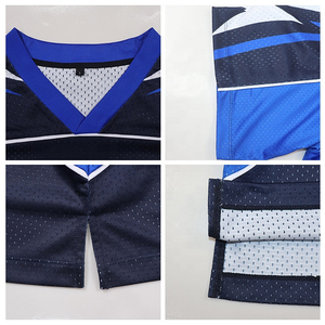 Wholesale Custom American Football Mesh T Shirt Design Your Own Team <b>Cropped</b> Jersey American Football Soccer Wear <b>Men's</b> - Product Image 3