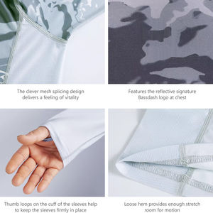 Kivotech, nuevo diseño, protección solar, absorbe la humedad, algodón, poliéster, manga larga, camisas de pesca de malla de alta calidad para hombre - Product Image 4