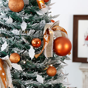 Arbre de Noël artificiel en paillettes avec boule en plastique et nœud décoratif Décoration intérieure Arbre de Noël pliable - Product Image 2