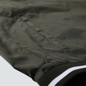 Chaqueta universitaria de alta calidad para hombre, logotipo personalizado, cierre de cremallera, transpirable, diseño de talla grande, chaquetas universitarias de satén - Product Image 4