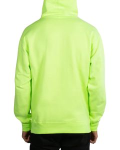 Sweat à capuche personnalisé unisexe surdimensionné vert fluo pull en tissu éponge français qualité supérieure sweat couleur unie poche kangourou - Product Image 3