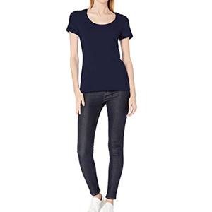 Bella Canvas B8413 T-shirt à manches courtes en trois mélanges pour femmes The Bella + Canvas Ladies Slouchy Scope Neck T-Shirt-Noir - Product Image 5