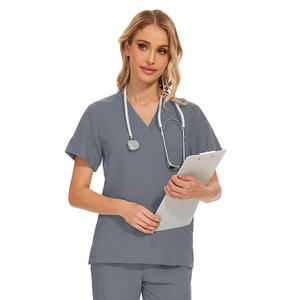 Premium Women's V-Neck Scrub <b>Set</b> Breathable Professional Medical Scrubs Custom Logo Wholesale Nurse <b>Doctor</b> Uniforms Hospitals - Product Image 4