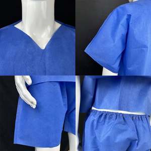 Ropa consumible de hospital Traje de fregado Bata de paciente desechable Doctor Bata quirúrgica Trajes de fregado - Product Image 4