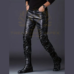 Pantalones de Motocicleta Unisex de Corte Ajustado, Ropa Deportiva de Cuero PU Sólido con Características Impermeables, Transpirables y Resistentes al Viento - Product Image 5