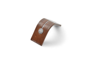 L-PAPEL 35cm Walnut Antique Modern Crown Armrest <b>Cover</b> Chrome Strip <b>Sofa</b> <b>Arm</b> Cap <b>for</b> Dining School Hotel & Bedroom - Product Image 1