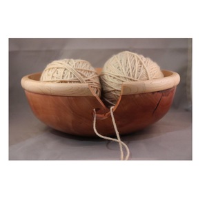 Best Selling red color wooden yarn holder round shape large wooden <b>knitting</b> yarn unique design knitters portable <b>knitting</b> tool - Product Image 3