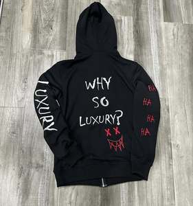 Venta al por mayor 500 GSM 100% algodón Sudadera con capucha de gran tamaño de secado rápido ropa de calle antiarrugas logotipo personalizado 3D bordado patrón sólido - Product Image 3