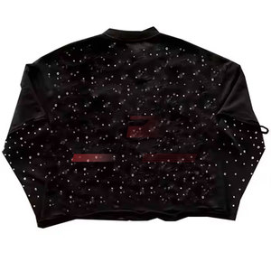 Vente en gros de sweatshirt avec logo personnalisé pour hommes, dernier modèle de sweatshirt avec strass, meilleure vente pour hommes - Product Image 2