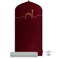 Tapis de prière intérieur et extérieur lavable en machine minimaliste Mihrab émeraude de Singapour TAKVA EasiClean avec collection Kaaba