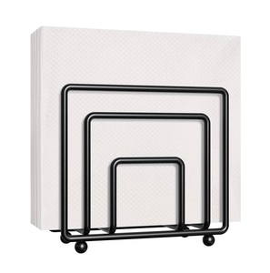 Trending Design Napkin Holder Iron Metal Black Tissue <b>Stand</b> for Home Living Room <b>Desktop</b> Decorative Tissue Holders - Product Image 3