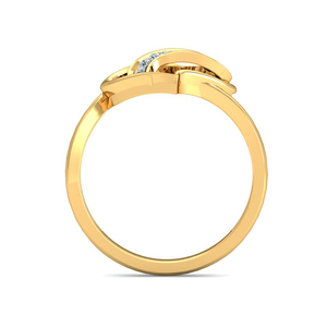 แหวนเพชร ishi 18K สีทองประดับเพชรที่ดูมีสไตล์สำหรับเด็กผู้หญิง - Product Image 3