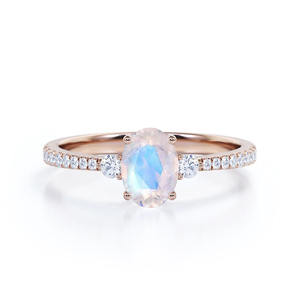 เครื่องประดับแฟชั่น925สีเงินแท้สำหรับผู้หญิงพลอยสีน้ำเงินประกายเพชรสีรุ้งที่ไม่ซ้ำใครของขวัญแต่งงานวันวาเลนไทน์ - Product Image 1