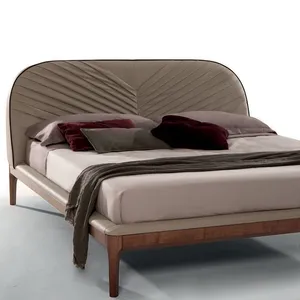 Mohui Set Tempat Tidur Kayu Solid, Set Tempat Tidur Ganda Desain Gaya Antik Elegan
