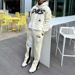 Fabricante personalizado hombres pulóver Sudadera con capucha conjunto de moda de alta calidad ropa de calle 100% algodón Casual invierno bolsillo - Product Image 2
