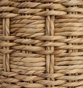 Cesta redonda de jacinto de agua con tejido a cuadros retorcido, cesta de almacenamiento hecha a mano, venta al por mayor, ecológica, hecha en Vietnam - Product Image 3