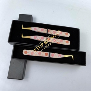 Las mejores pinzas para pestañas GETUP BROSONS IMPEX de 90 grados, diseño de muñecas Brat, de acero inoxidable recubierto de papel, con ángulo de 45 grados - Product Image 3