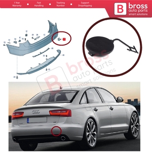 Cubierta de Gancho de Remolque para Parachoques Trasero BSP1095 4G5807441 para A6 Avant S6 Quattro 2012-2014 A6L 2012 2015 - Product Image 5