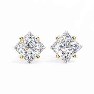 Boucles d'oreilles en or 18 carats avec diamant de laboratoire, boucles d'oreilles de luxe en diamant - Product Image 5